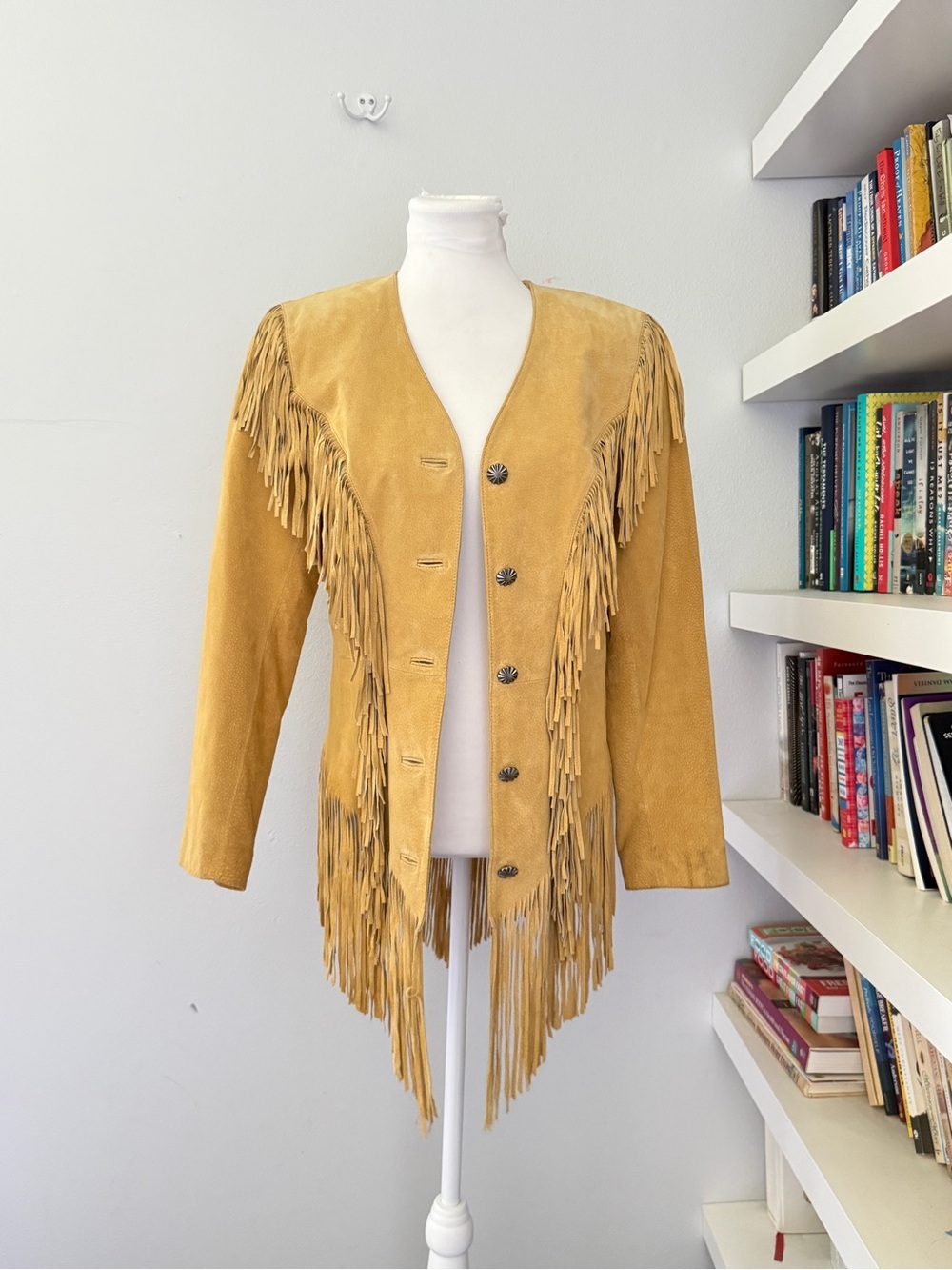 Cripple Creek Leather Suede Jacket Ghost Rider Fringe Small